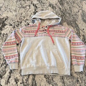 Hooey Gray and Pink Hoodie